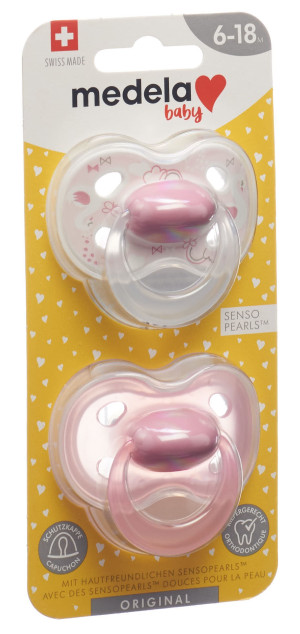 Medela Baby Nuggi Original Rosa 6-18 Mt. - 2 Stk.