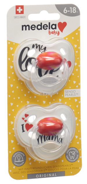 Medela Baby Nuggi Original Love 6-18 Mt. - 2 Stk.