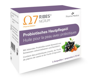Ω7 Ribes Nigrum Probiotisches Hautpflegeöl - 3 Ampullen à 10ml