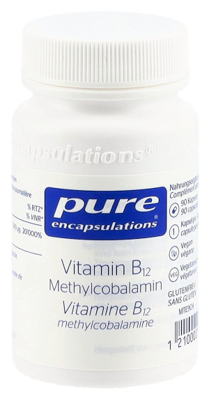 Pure Vitamin B12 Methylcobalamin Kapseln - 90 Stk.