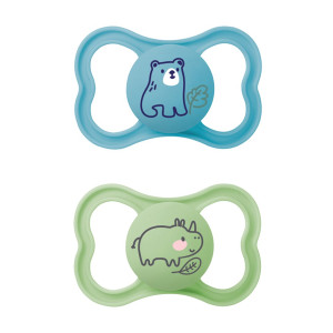Mam Air Nuggi 6-16 Monate blue/green - 2 Stk
