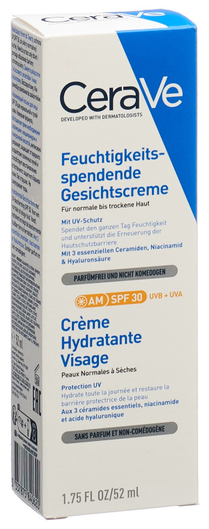 CeraVe Feuchtigkeitsspendende Gesichtscreme LSF30 - 52ml