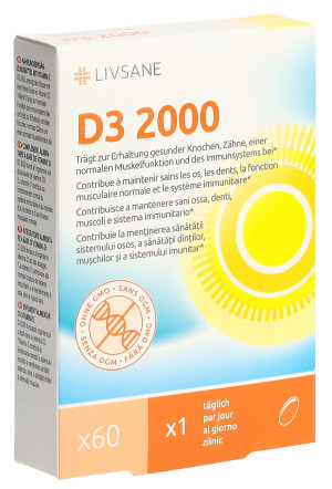 Livsane Vitamin D3 2000 Softgelkapseln - 60 Stk.