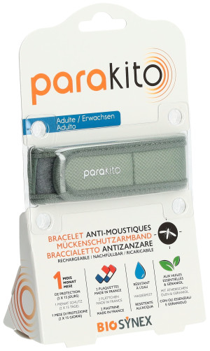 Parakito Mückenschutz Armband Erwachsene Khaki - 1 Stk.
