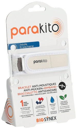 Parakito Mückenschutz Armband Erwachsene Weiss - 1 Stk.