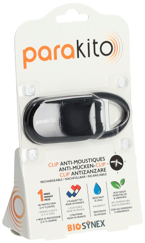 Parakito Mückenschutz Clip Schwarz - 1 Set