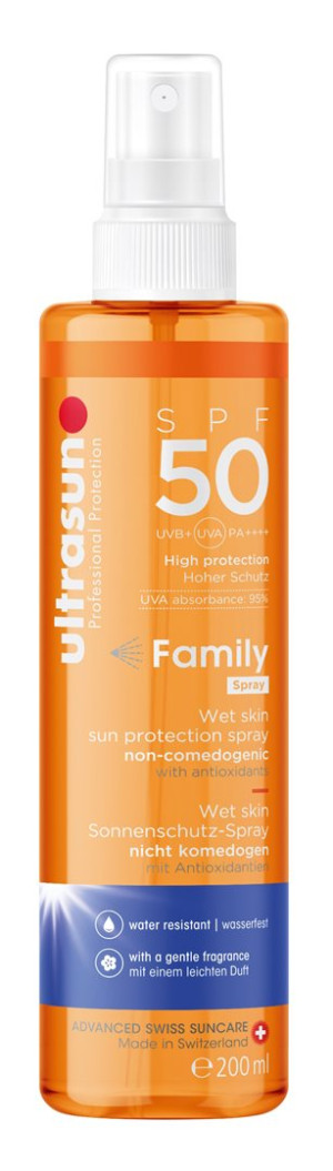 Ultrasun Family Wet Skin Sonnenschutz Spray SPF50 - 200ml