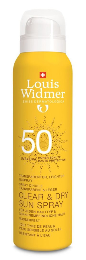 Louis Widmer Clear & Dry Sun Spray LSF50 parfümiert - 200ml