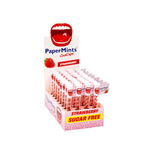 PaperMints Cool Caps Strawberry - Display 32 Stk.