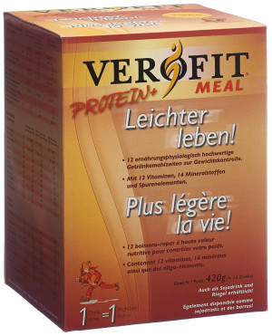 Verofit Protein+ Getränke Mahlzeit Jogurt-Früchte - 12 Beutel
