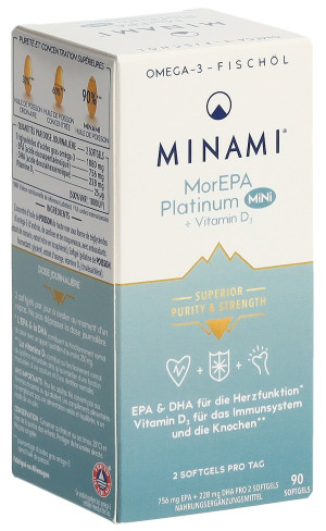 Minami MorEPA Platinum Mini Softgel Kapseln - 90 Stk.
