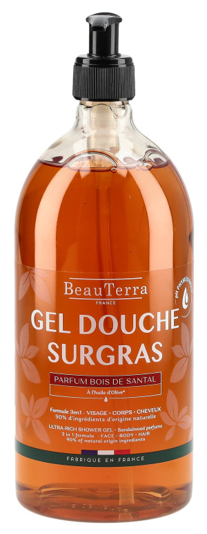 BeauTerra reichhaltiges Duschgel Sandelholz - 1000ml