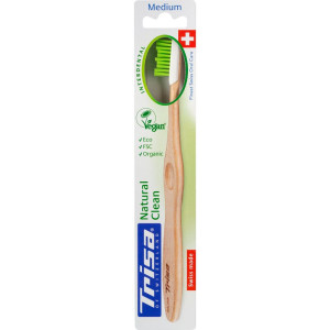 Trisa Natural Clean Holzzahnbürste medium - 1 Stk.