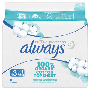 Always Ultra Binde Cotton Protect Night - 8 Stk.