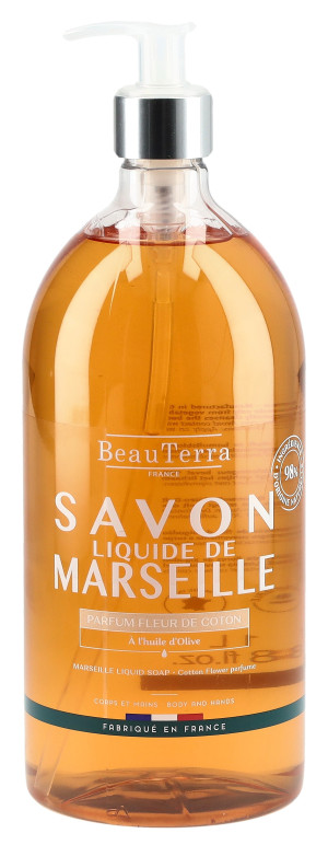 BeauTerra Flüssigseife Marseille Baumwollblüte - 1'000ml