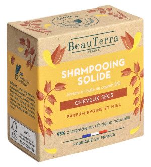 BeauTerra Festes Shampoo trockenes beschädigtes Haar - 75g