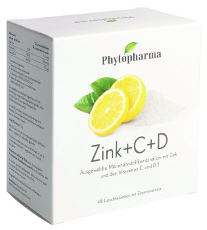 Phytopharma Zink + C + D Lutschtabletten - 48 Stk.