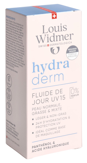 Louis Widmer hydraderm Tagesfluid UV 15 ohne Parfum - 50ml