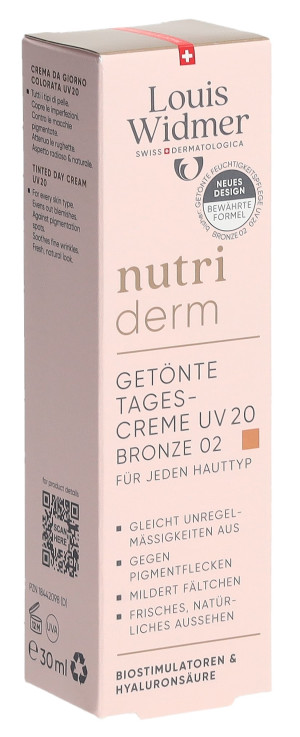 Louis Widmer nutriderm Getönte Tagescreme UV 20 Bronze 02 parf - 30ml