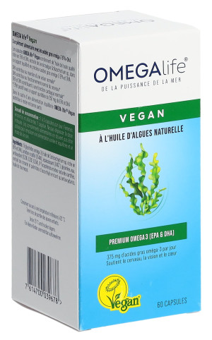 Omega Life Vegan Algenoel Kapseln - 60 Stk.