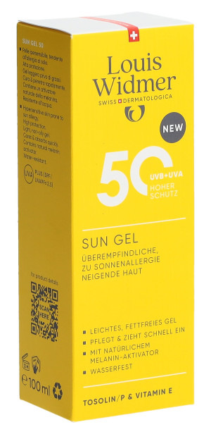 Louis Widmer Sun Gel 50 parf - 100ml