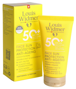 Louis Widmer Face Sun Protection Anti-Ageing 50+ ohne Parfum - 50ml