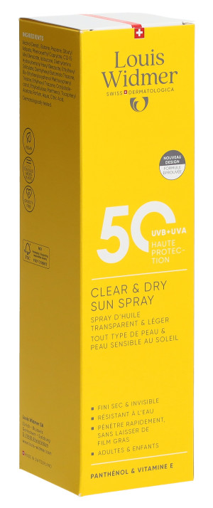 Louis Widmer Clear & Dry Sun-Spray 50 parf - 200ml