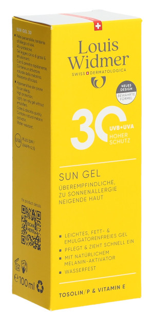 Louis Widmer Sun Gel 30 parf - 100ml