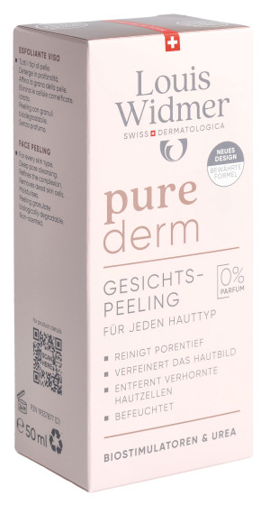 Louis Widmer purederm Gesichtspeeling ohne Parfum - 50ml