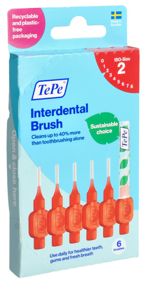 TePe Interdental-Brush 0.5mm rot - 6 Stk.