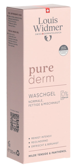 Louis Widmer purederm Waschgel ohne Parfum - 125ml