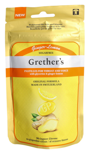 Grethers Ginger Lemon Sugarfree - 110g