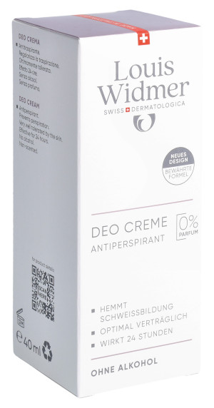 Louis Widmer Deo Creme Antiperspirant o.Parfum - 40ml