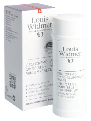 Louis Widmer Deo Creme ohne Aluminium-Salze o.Parfum - 40ml