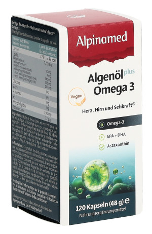 Alpinamed Algenöl plus Omega 3 Kapseln - 120 Stk.