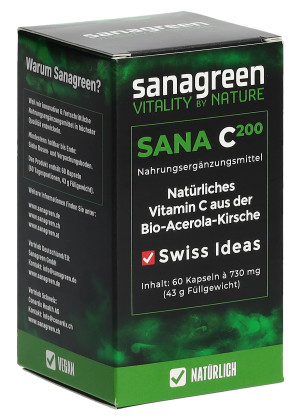 Sanagreen Sana C 200 Bio Acerola Kapseln - 60 Stk.