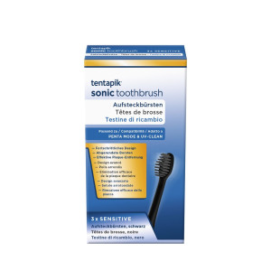 Tentapik Aufsteckbürsten sensitive black - 3 Stk.