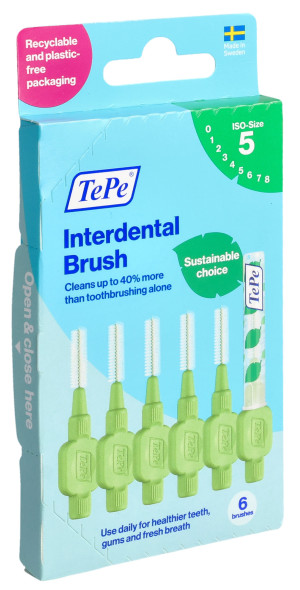 TePe Interdental Brush 0.8mm grün - 6 Stk.