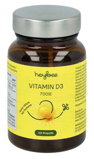 Heybee Vitamin D3 700 I.E. + Propolis - 60 Stk.