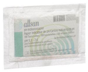 Allsan Urin Test-Streifen pH-Indikator-Papier - 100 Stk.