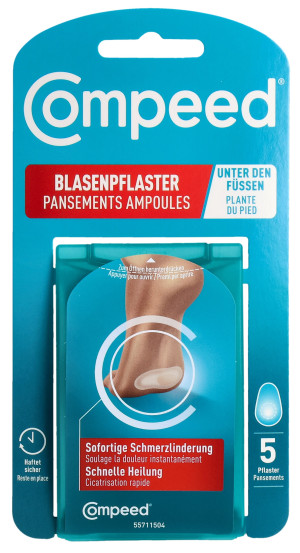 Compeed - Hydrocolloid-Pflaster bei Blasen - unter den Füssen - 5 Stk.
