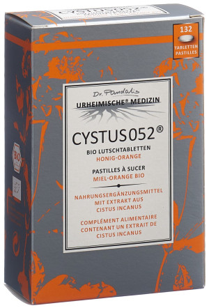 Cystus Bio 052 mit Zystrose Honig-Orange - 132 Lutschtabl.