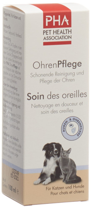 PHA Katzen und Hunde - Ohrenpflege Tropfen - 100ml