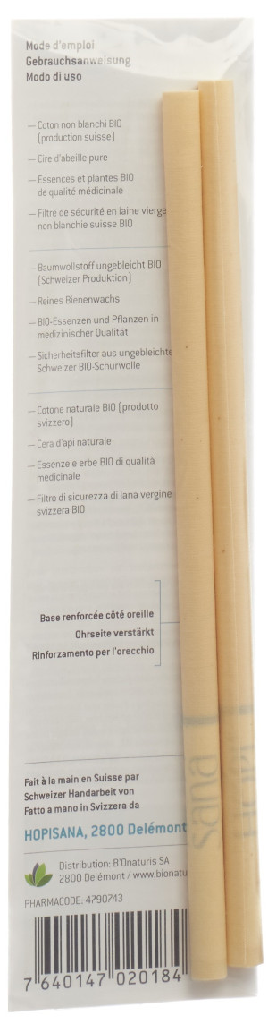 Hopisana Ohrkerzen Senior BLAU Geräusche - 2 Stk.