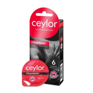 Ceylor Präservative - Strawberry Erdbeere - 6 Stk.