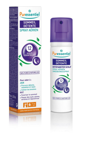 Puressentiel Schlaf und Entspannungs-Spray mit 12 aetherischen Oelen - 75ml