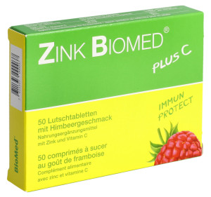 Zink Biomed plus - Himbeer - 50 Lutschtabletten