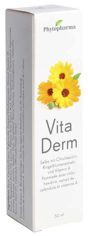 Phytopharma Vita-Derm Salbe mit Ringelblumen-Extrakt und Vitamin A - 50ml