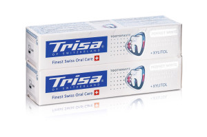 Trisa Zahnpasta Perfect WHITE - Duo-Pack 2 x 75ml