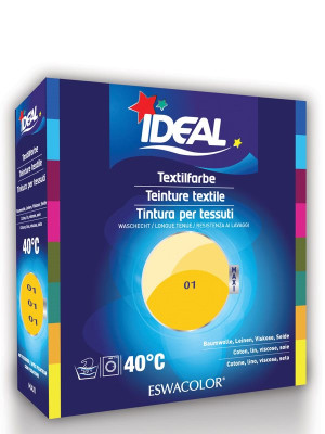 Ideal (Eswacolor) Kleiderfarben MAXI Color No.01 gelb für 400 - 800g Stoff